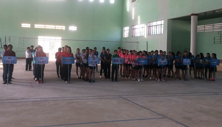 Khai mạc Giải bóng chuyền nữ huyện Đak Pơ lần thứ IV năm 2019