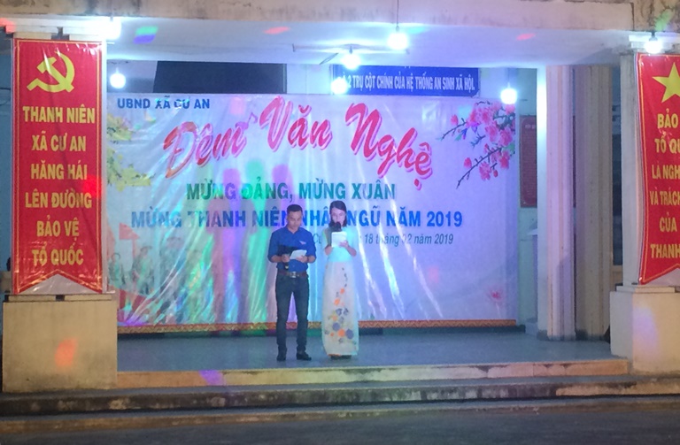 Xã Cư An tổ chức văn nghệ mừng thanh niên nhập ngũ 2019