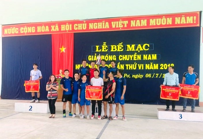 Giải bóng chuyền nam huyện Đak Pơ lần thứ VI năm 2018 thành công tốt đẹp